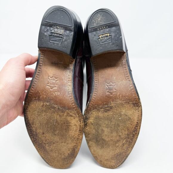 Vintage Avventura Mahogany Brown Leather Mid-Calf Boots Men's Size 9.5 Pull On - Picture 5 of 10